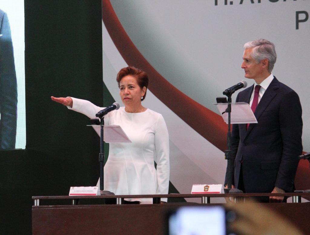 Plantea Maricela Serrano 10 acciones de trabajo, en su toma de protesta