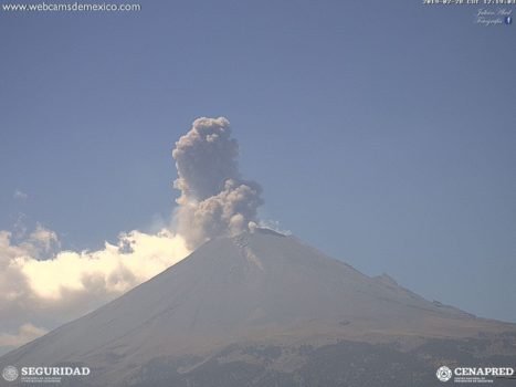 El volcán Popocatépetl registró una leve explosión  y semáforo sigue en amarillo fase 2