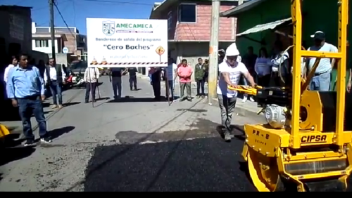 El Alcalde de Amecameca dio el Banderazo de salida del Programa “CERO BACHES