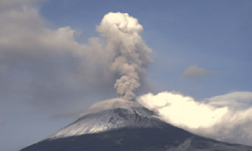 Emite el volcán #Popocatépetl 291 exhalaciones acompañadas de vapor de agua, gases volcánicos y ligeras cantidades de ceniza. Continúa el semáforo en #AmarilloFase2