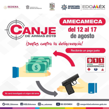 Realizarán canje de armas en #Amecameca.
