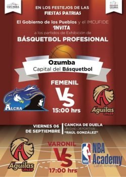 Primer juego de básquetbol  de exhibición de alto nivel en el municipio de #Ozumba