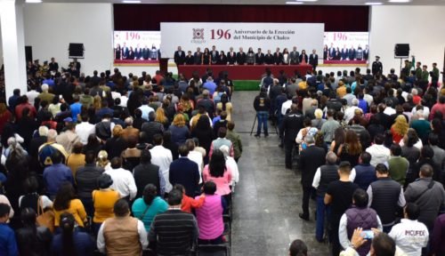 Miguel Gutiérrez conmemora el 196 Aniversario del Municipio de Chalco