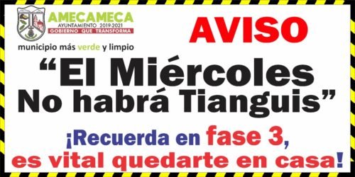 No se instalará en Amecameca Tianguis del Miércoles