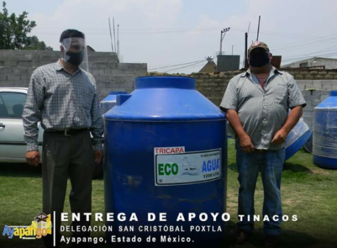 Hacen entrega de tinacos en #Ayapango