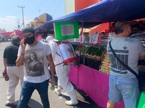 Tianguistas en #Ixtapaluca suspenden actividad de forma voluntaria 