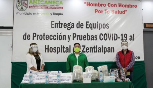 Entrega Gobierno de #Amecameca equipo de protección al Hospital de Zentlalpan