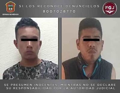 Estos sujetos fueron detenidos por robo a una tienda Oxxo en Chalco