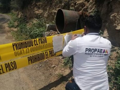 Autoridades del Sector Ambiental clausuran minas en Ixtapaluca 