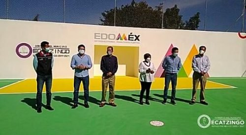 Entregan remodelación de espacio deportivo en Ecatzingo
