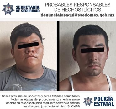 Detienen a dos sujetos por posesión de autopartes aparentemente robadas en Chalco