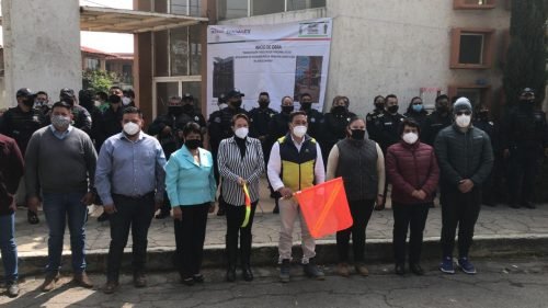 Edil de Amecameca da banderazo de inicio a la rehabilitación de las instalaciones de Seguridad Pública