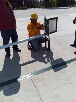 Alumbrado y seguridad para los deportistas en Atlautla