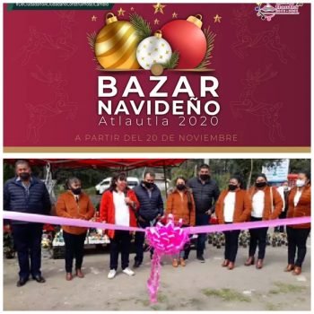 Inauguran 1er bazar navideño en Atlautla