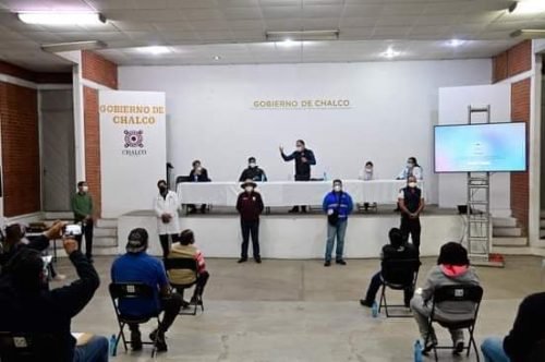 Edil de Chalco se reunió con comerciantes para garantizar el abasto de productos esenciales durante esta contingencia sanitaria