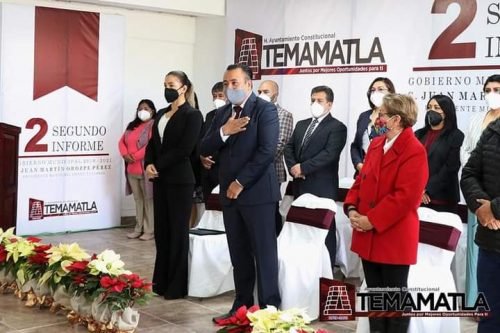 Edil de Temamatla pidió durante su 2do Informe de Gobierno la reintegración de los recursos recortados debido a la pandemia