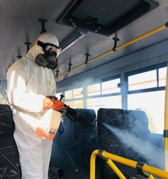 Protección Civil de Tenango del Aire realizó una jornada de sanitización en el transporte público