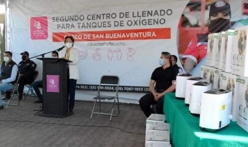 Instalan el segundo centro de llenado de tanques de oxígeno en Ixtapaluca