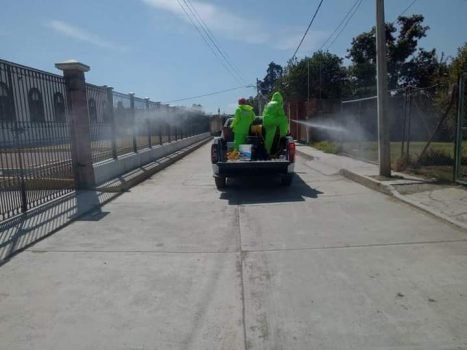 Continúan con la jornada de Sanitización en calles y avenidas en Amecameca
