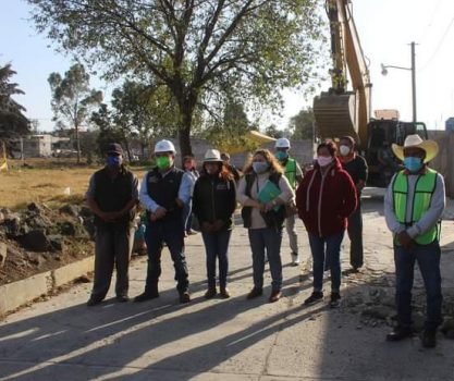 Gobierno municipal de Tenango del Aire da banderazo de inicio a los trabajos de obra en calle Allende
