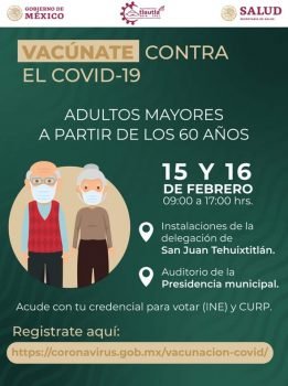 Inicia jornada de vacunación contra el Covid-19 en Atlautla