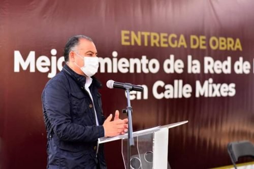 Edil de Chalco entregó la obra de mejoramiento de la red de drenaje en calle Mixes