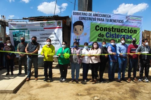 Inauguran en Amecameca 2 cisternas comunitarias
