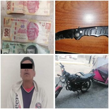 Detienen a sujeto presunto responsable del delito de robo con violencia a negocio en Chalco