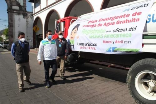 Gobierno de Amecameca pone nuevamente en marcha “Plan Emergente de Entrega de Agua Gratuita”