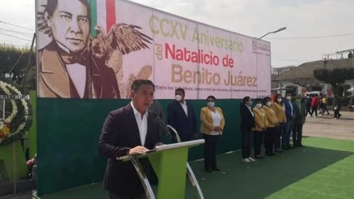 Conmemoran el 215 Aniversario del Natalicio de Benito Juárez en Amecameca