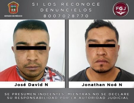 Detienen a dos sujetos por robo y asesinato de dos personas en Tlalmanalco