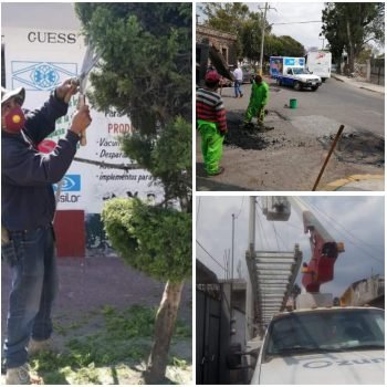 Gobierno municipal de Ozumba trabaja en el mejoramiento de la imagen urbana