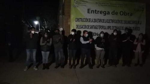 Calle Allende en Tenango del Aire cuenta con luminaria de primera calidad