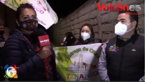 Edil de Tenango del Aire entrega pavimentación y luminaria en el Callejón 5 de Mayo