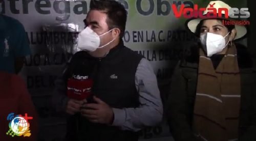 Edil de Tenango del Aire realizó la entrega de la iluminación en la comunidad de Paztla