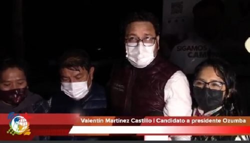 Valentín Martínez Castillo candidato de Ozumba por Morena realizó mitin en el barrio de la Cruz