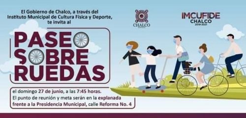 IMCUFIDE de Chalco invita a la ciudadanía al “Paseo Sobre Ruedas”