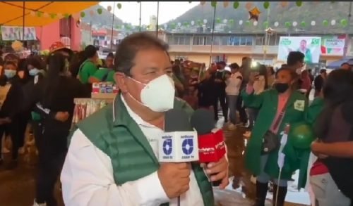 Juan Calvo realizó su cierre de campaña en la delegación Cuijingo en Juchitepec