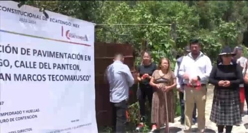 El gobierno municipal cumple con las obras públicas que se demandan en Ecatzingo